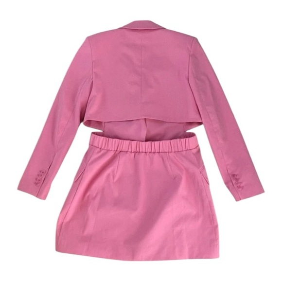 Jonathan Simkhai Kylo Cut Out Pink Blazer Mini Dress, NWT Size 6 - Picture 6 of 13